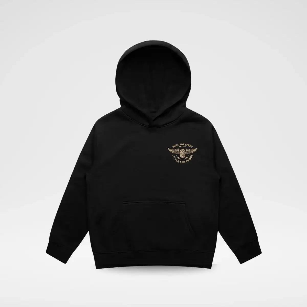 THE WINGED MECHANIC HOODIE - RECYCLED BLACK