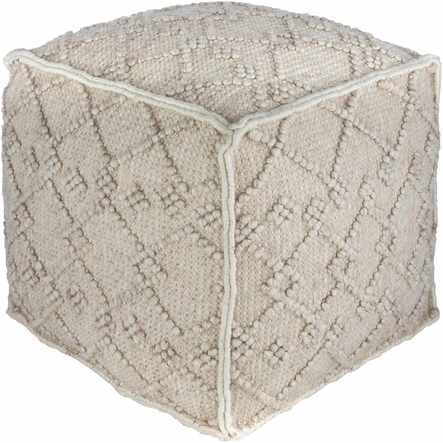Toronto Hand Woven Wool Pouf