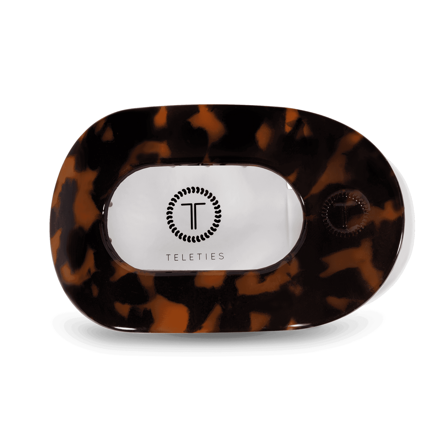 Tortoise Large Flat Round Hair Clip