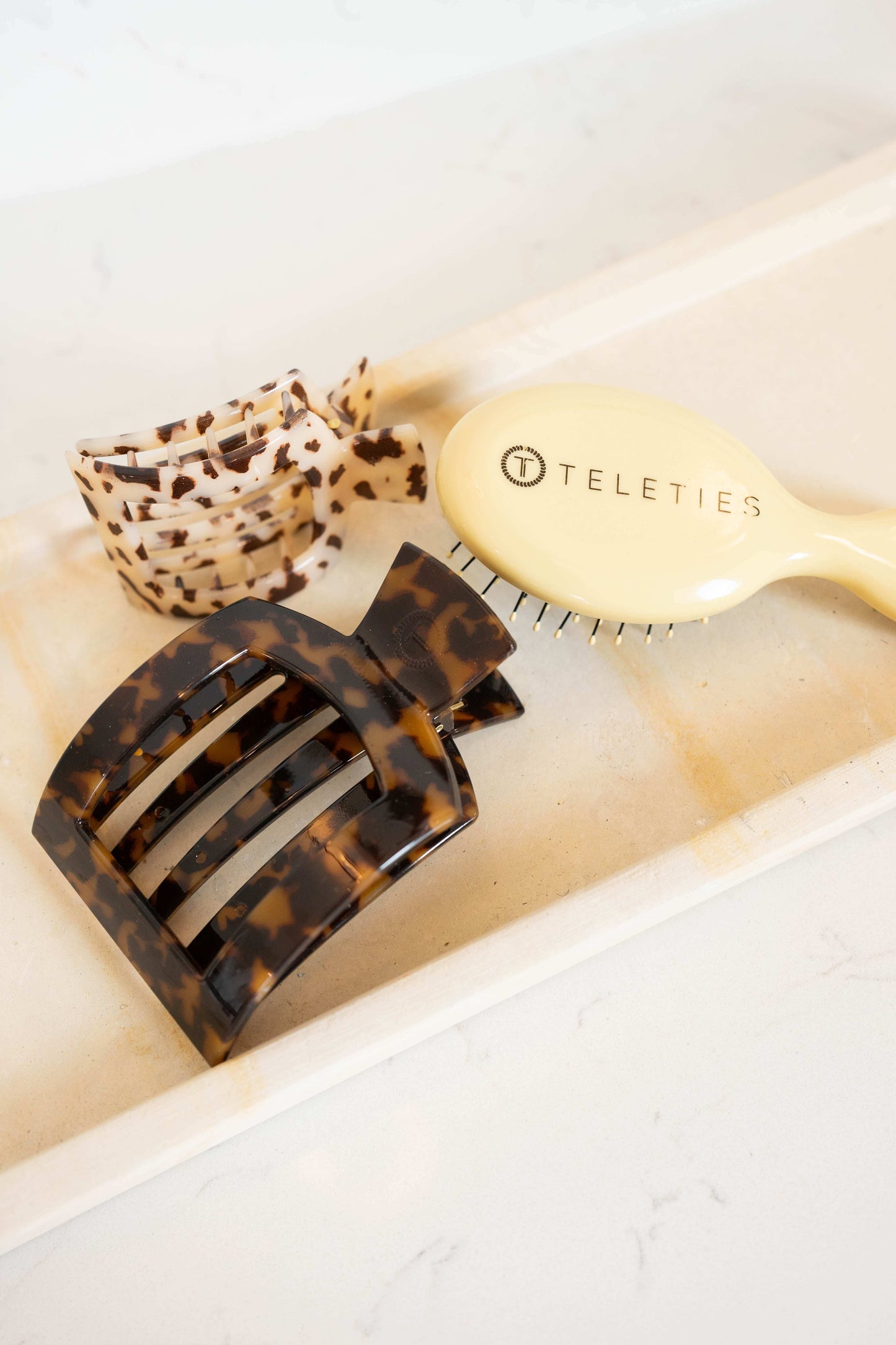 Tortoise Large Flat Square Hair Clip
