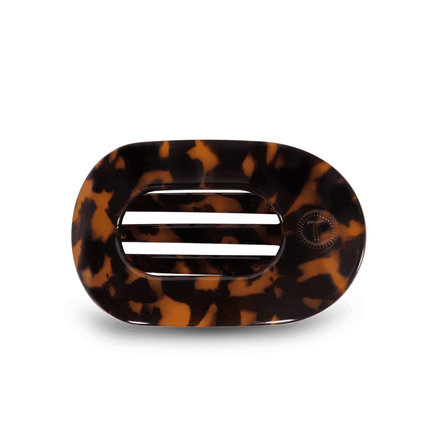 Tortoise Medium Flat Round Hair Clip