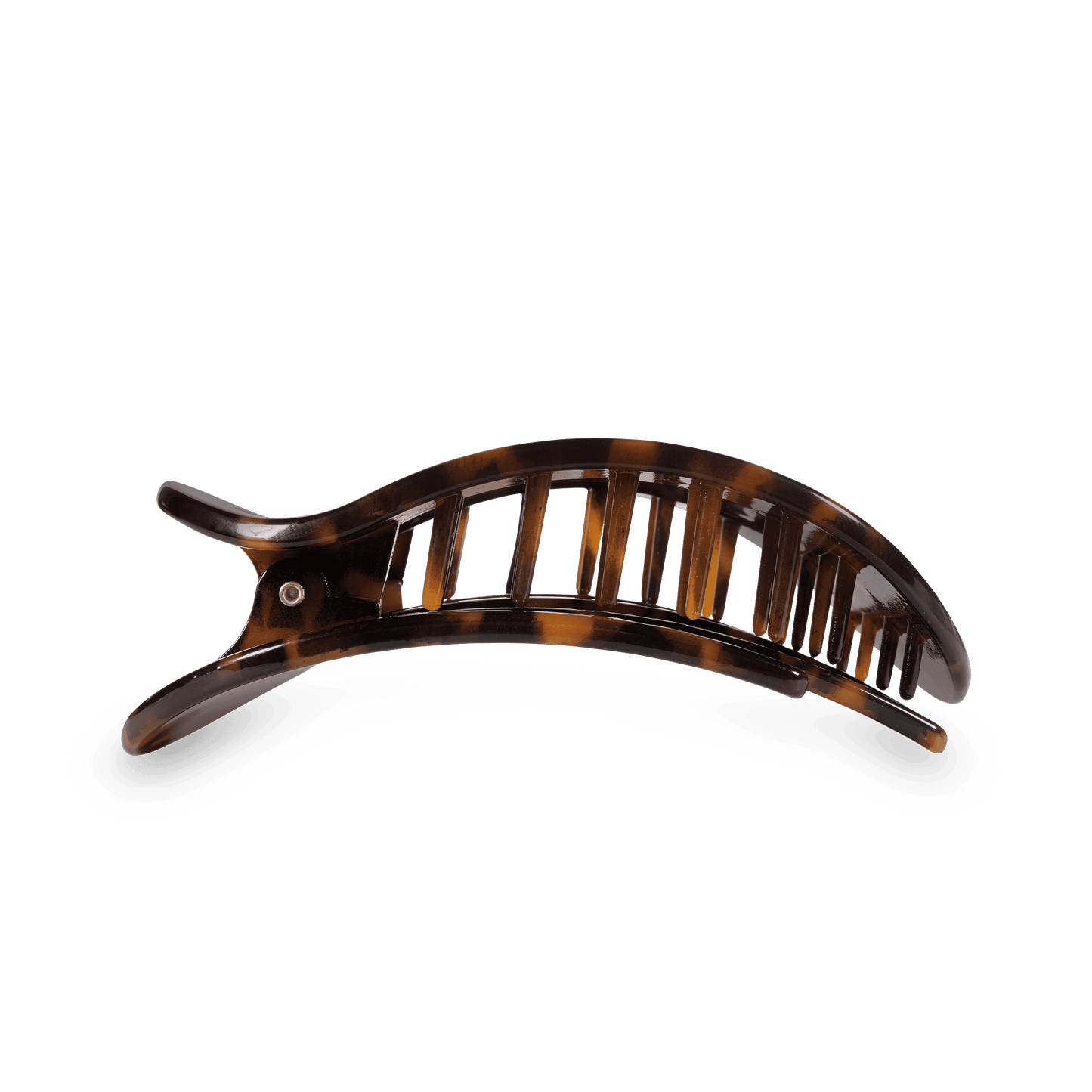 Tortoise Medium Flat Round Hair Clip