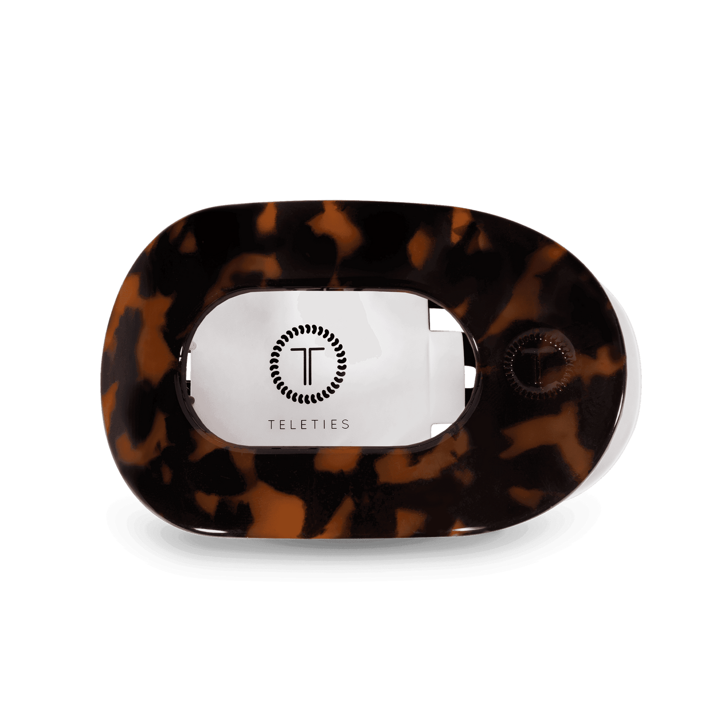 Tortoise Medium Flat Round Hair Clip
