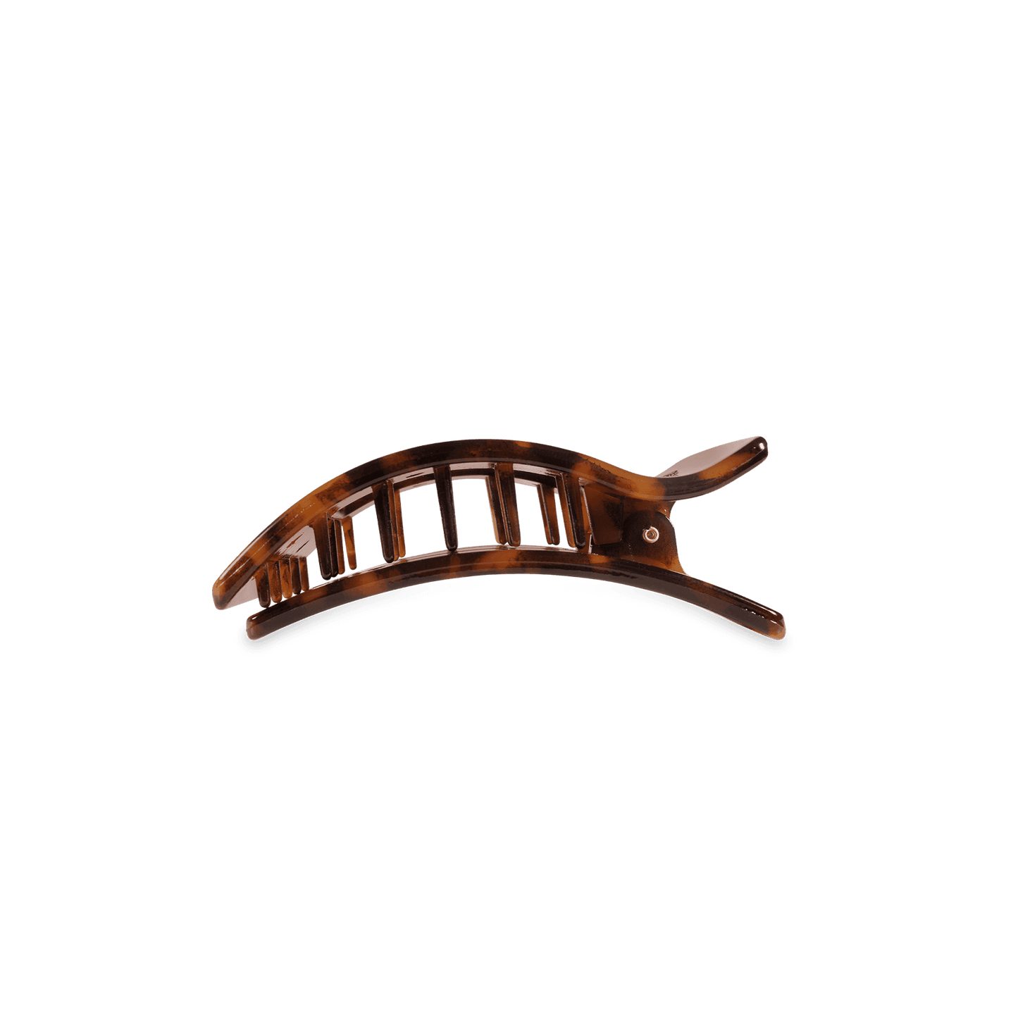 Tortoise Small Flat Rectangle Hair Clip