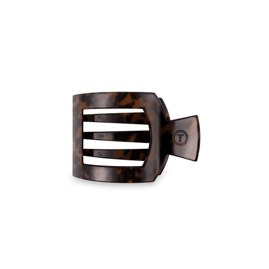 Tortoise Small Flat Square Hair Clip