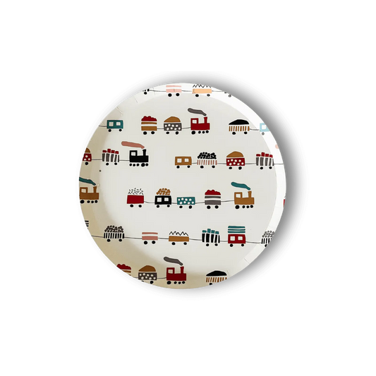 Train Birthday Party Plates, Two Two Train (12 Pack)
