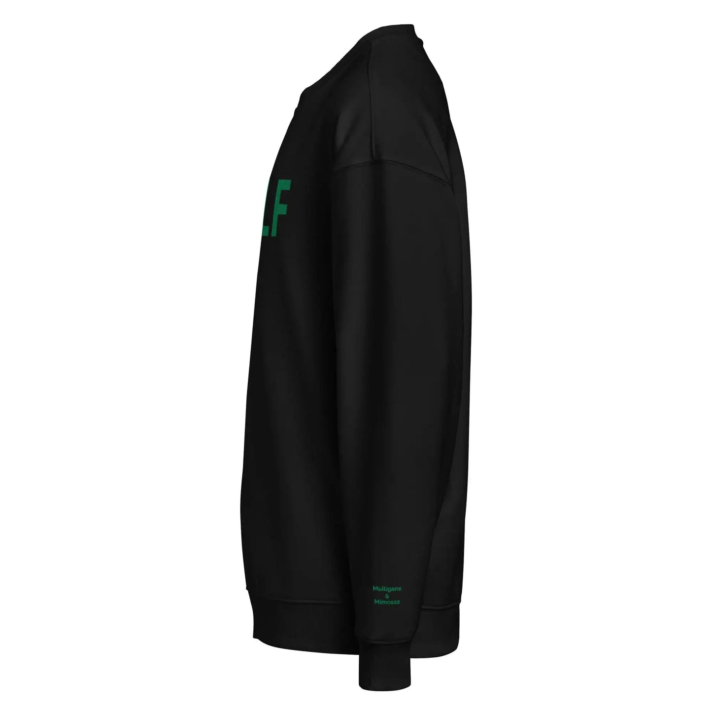 Oversized Embroidered GOLF Sweatshirt – Mulligans & Mimosas Sleeve Detail