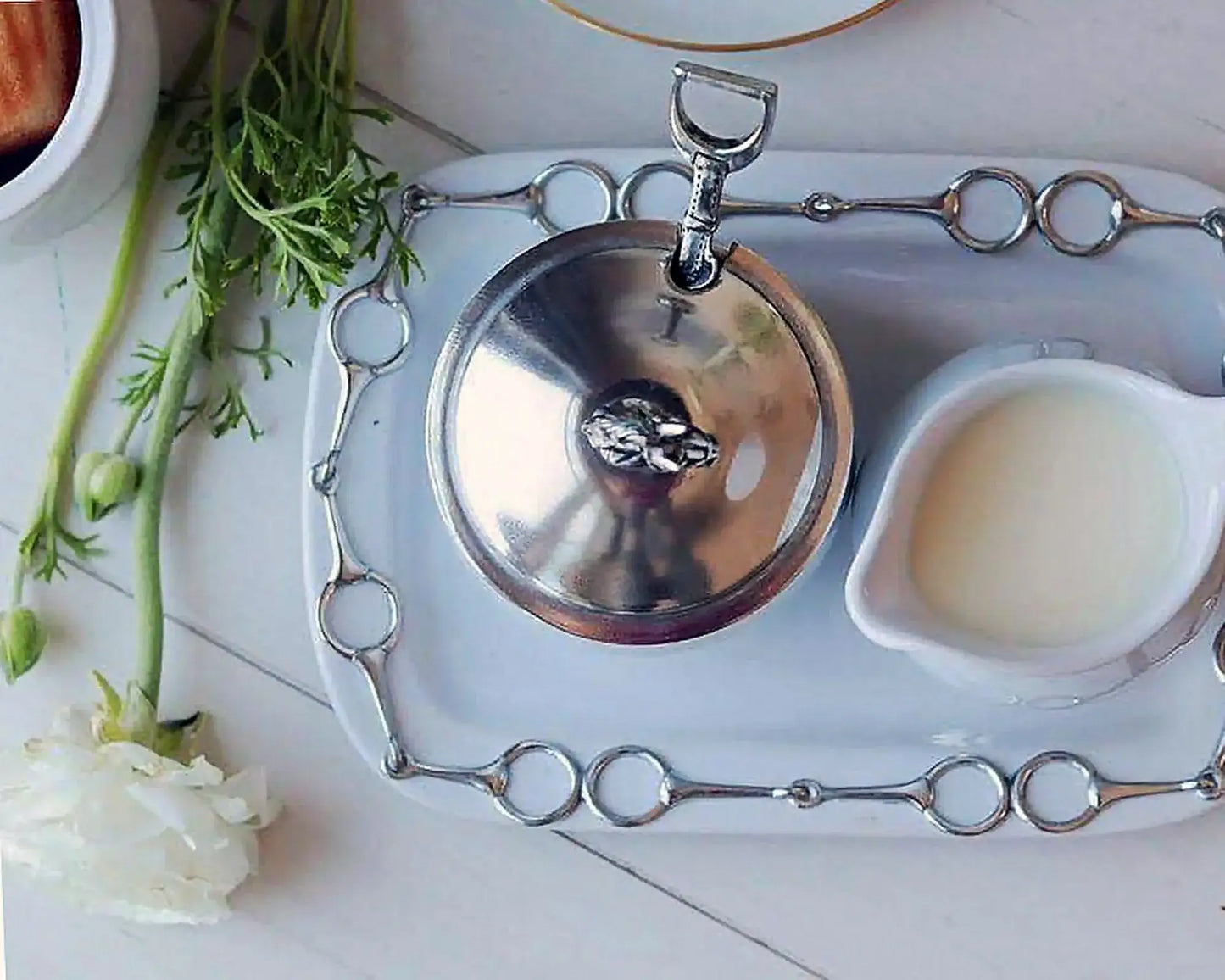 Equestrian Sugar and Creamer Set