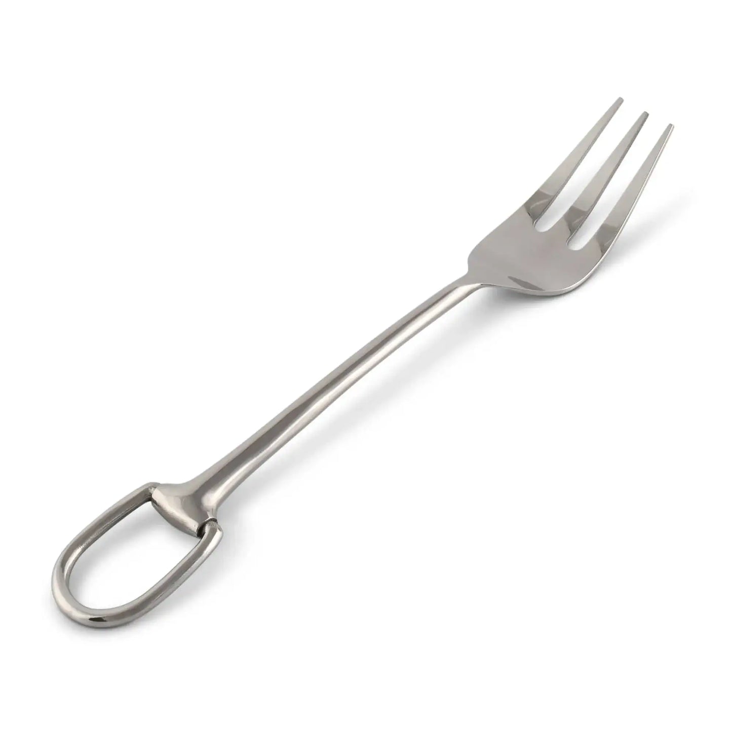 Stirrup Server Fork - Stainless Steel Matte Silver