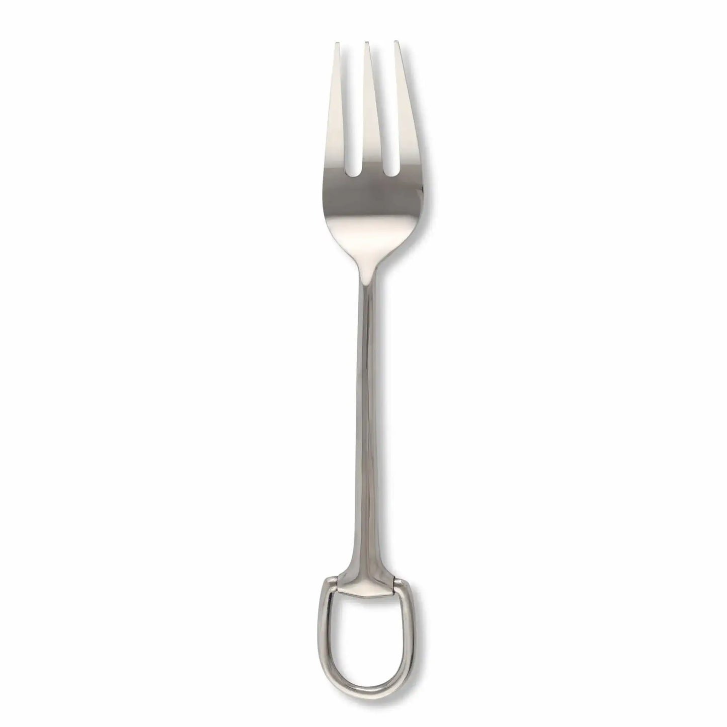 Stirrup Server Fork - Stainless Steel Matte Silver
