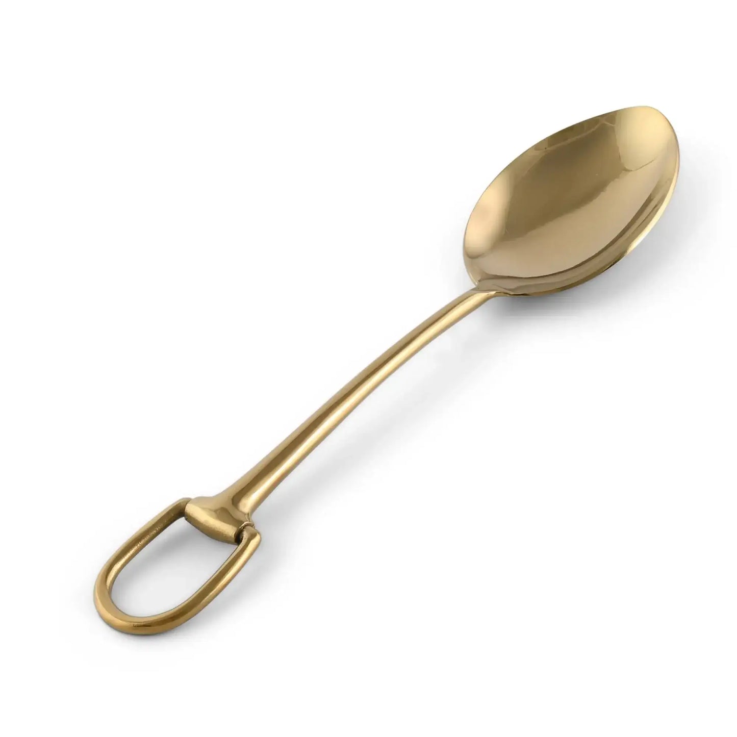 Stirrup Serving Spoon - Stainless Steel Shiny Gold