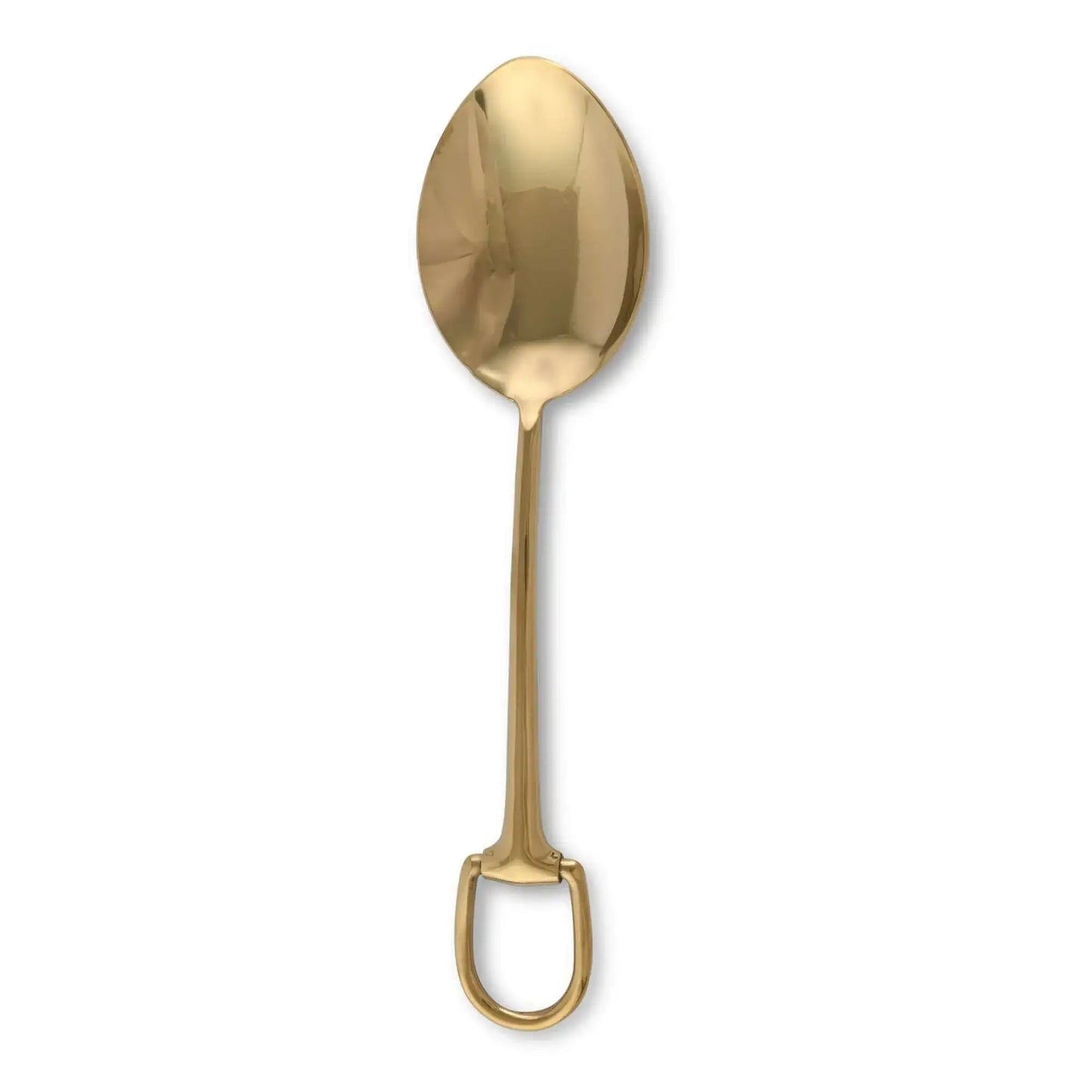 Stirrup Serving Spoon - Stainless Steel Shiny Gold