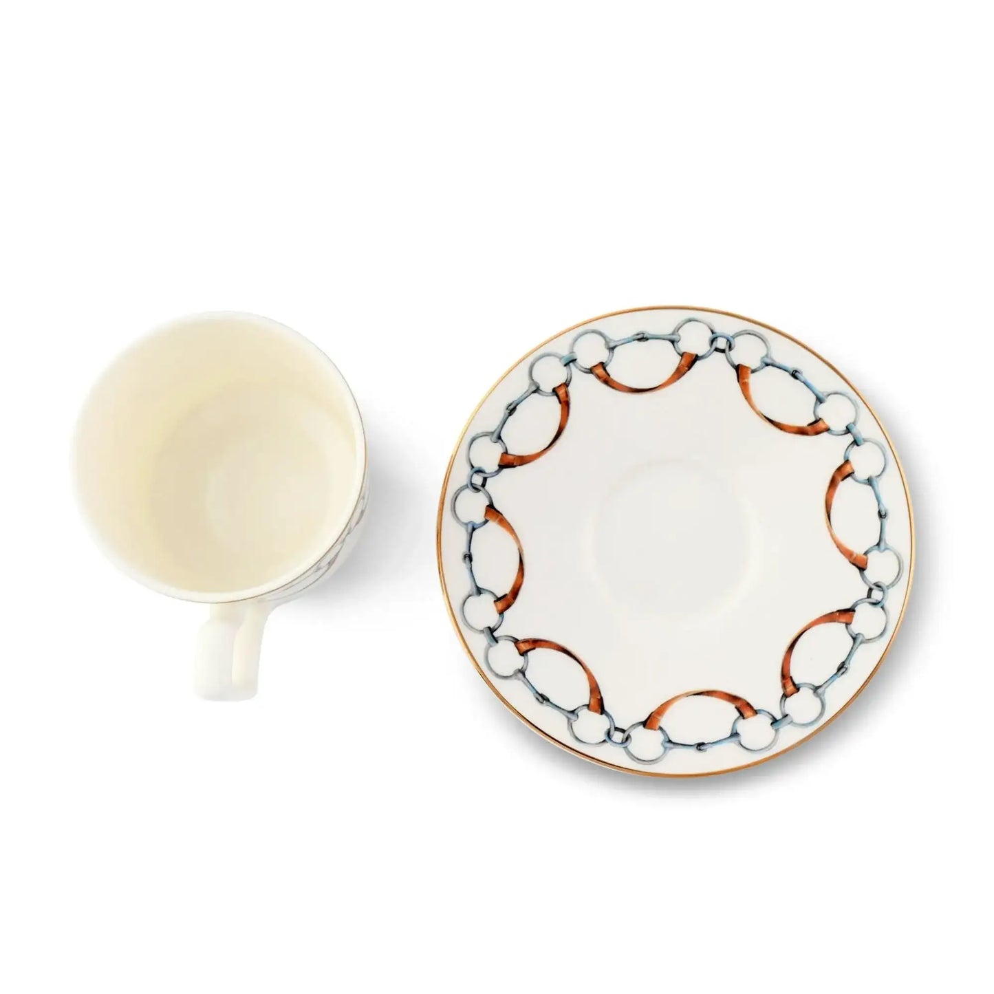 Wellington Bit Pattern Bone China Cup and Saucer