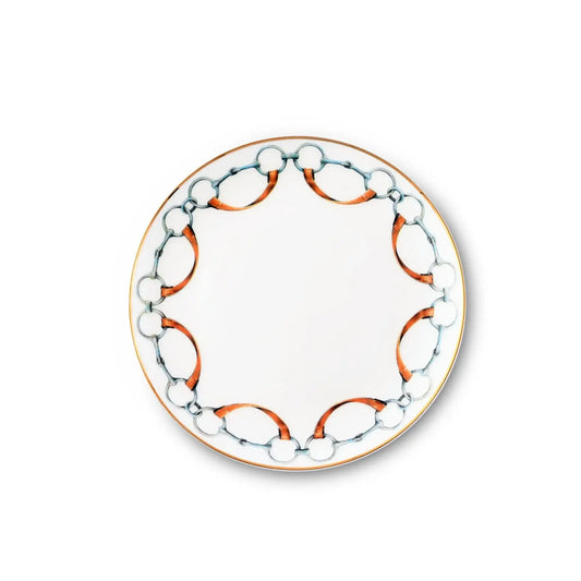 Wellington Bit Pattern Bone China Round Bread Plate