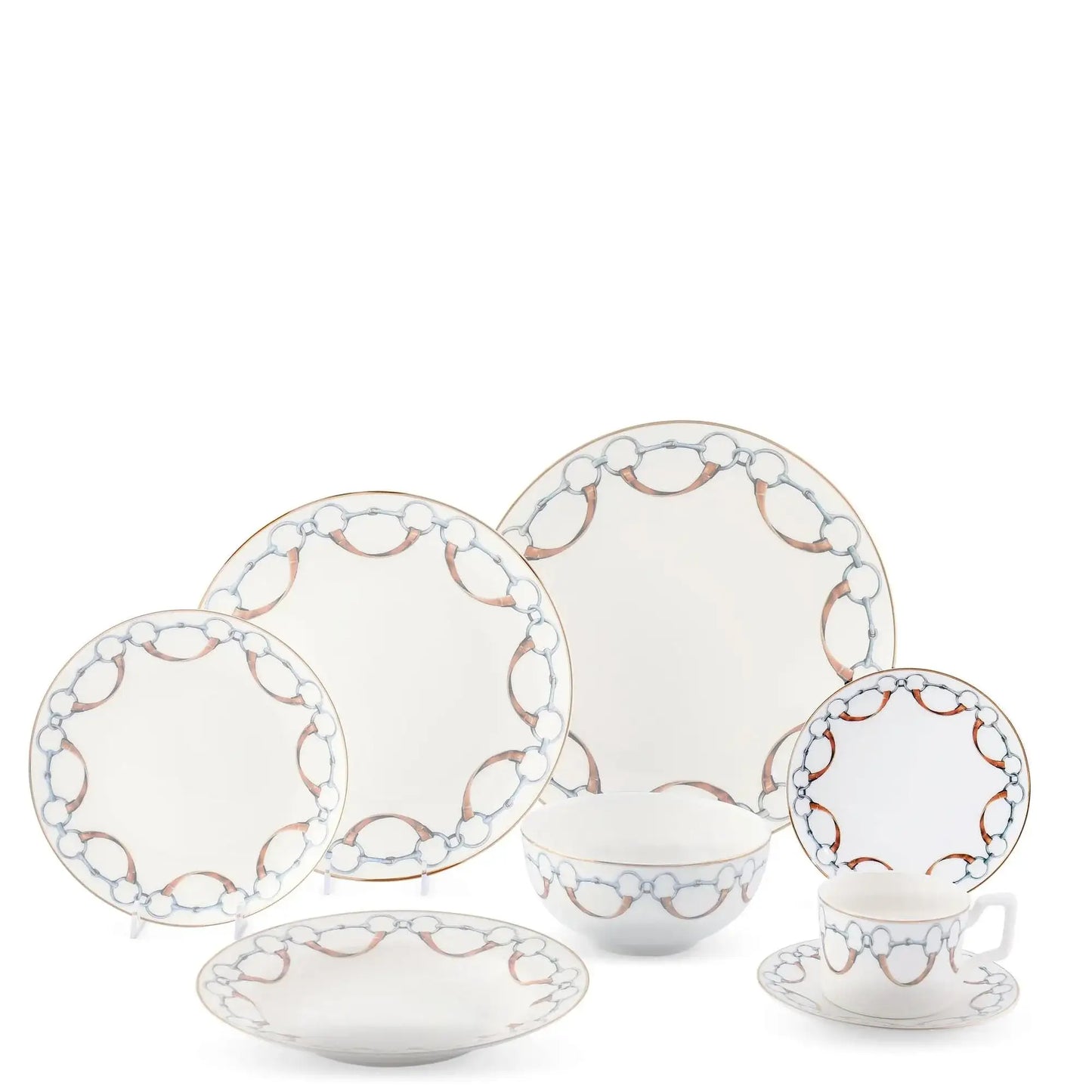 Wellington Bit Pattern Bone China Round Bread Plate