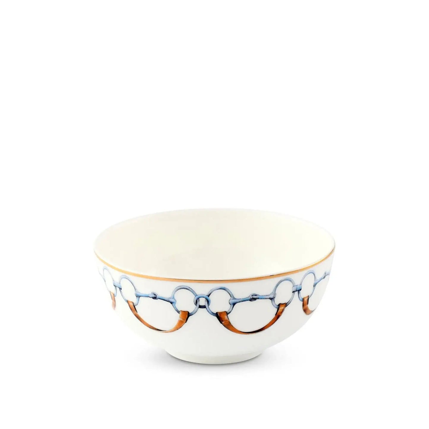 Wellington Bit Pattern Bone China Round Cereal / Dip Bowl