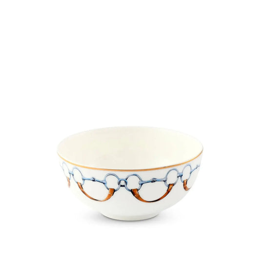 Wellington Bit Pattern Bone China Round Cereal / Dip Bowl