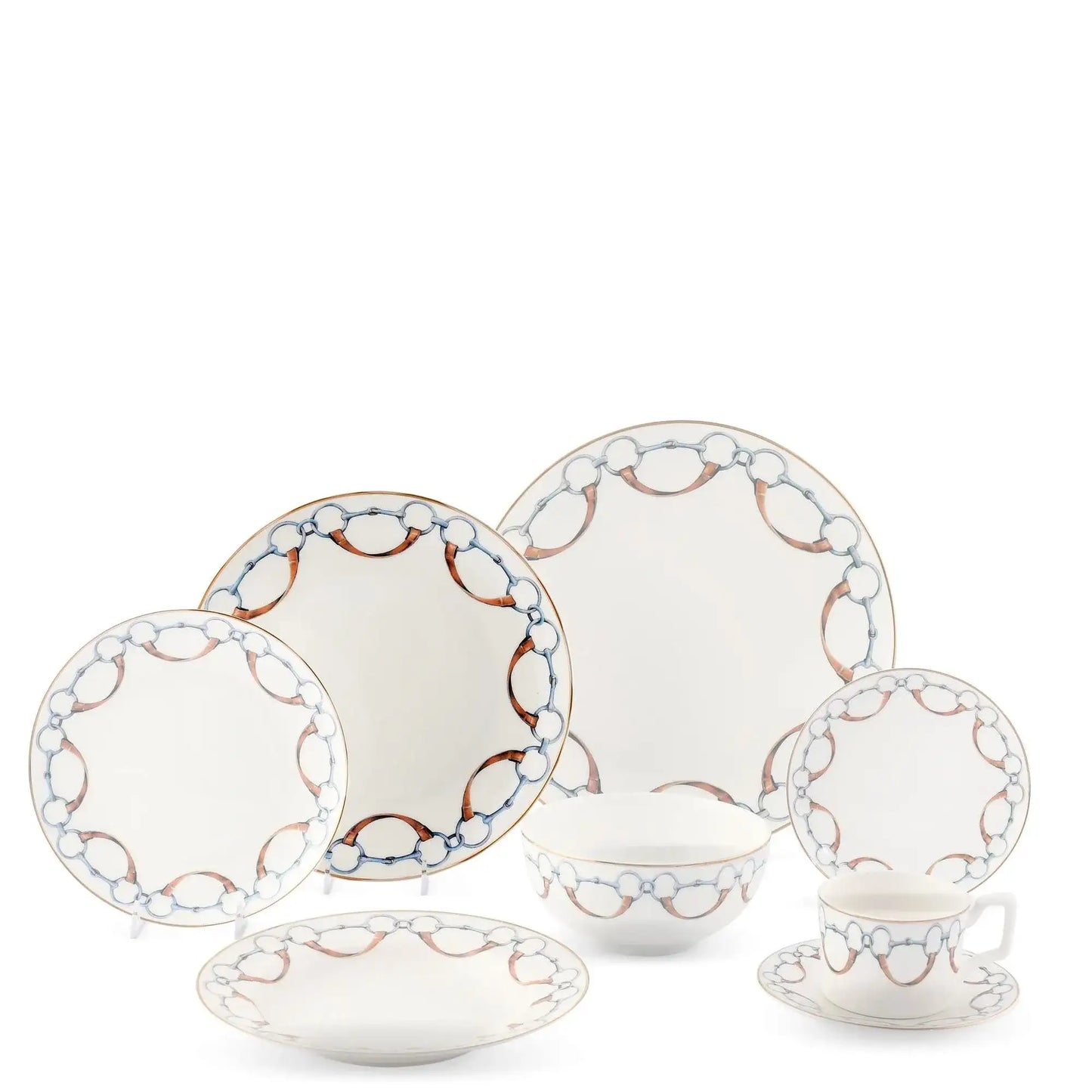 Wellington Bit Pattern Bone China Round Dinner Plate