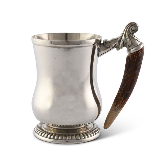 Curved English Mug -  Antler Handle