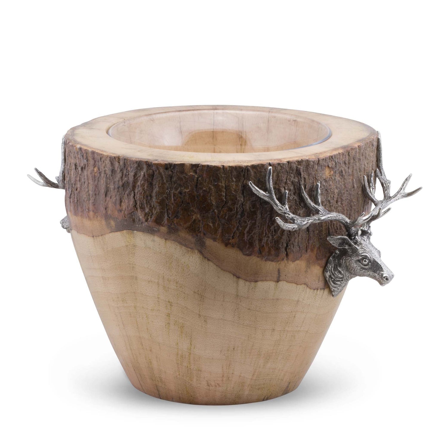 Natural Log Elk Ice Bucket
