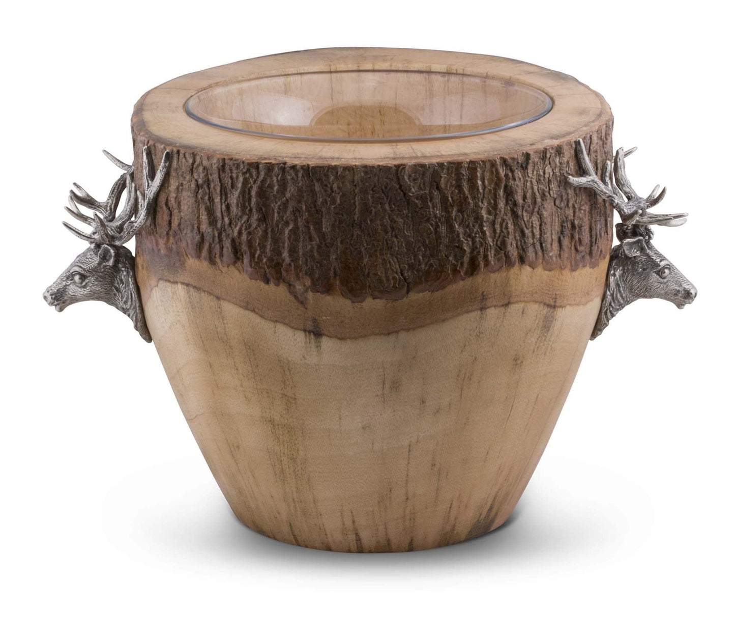 Natural Log Elk Ice Bucket