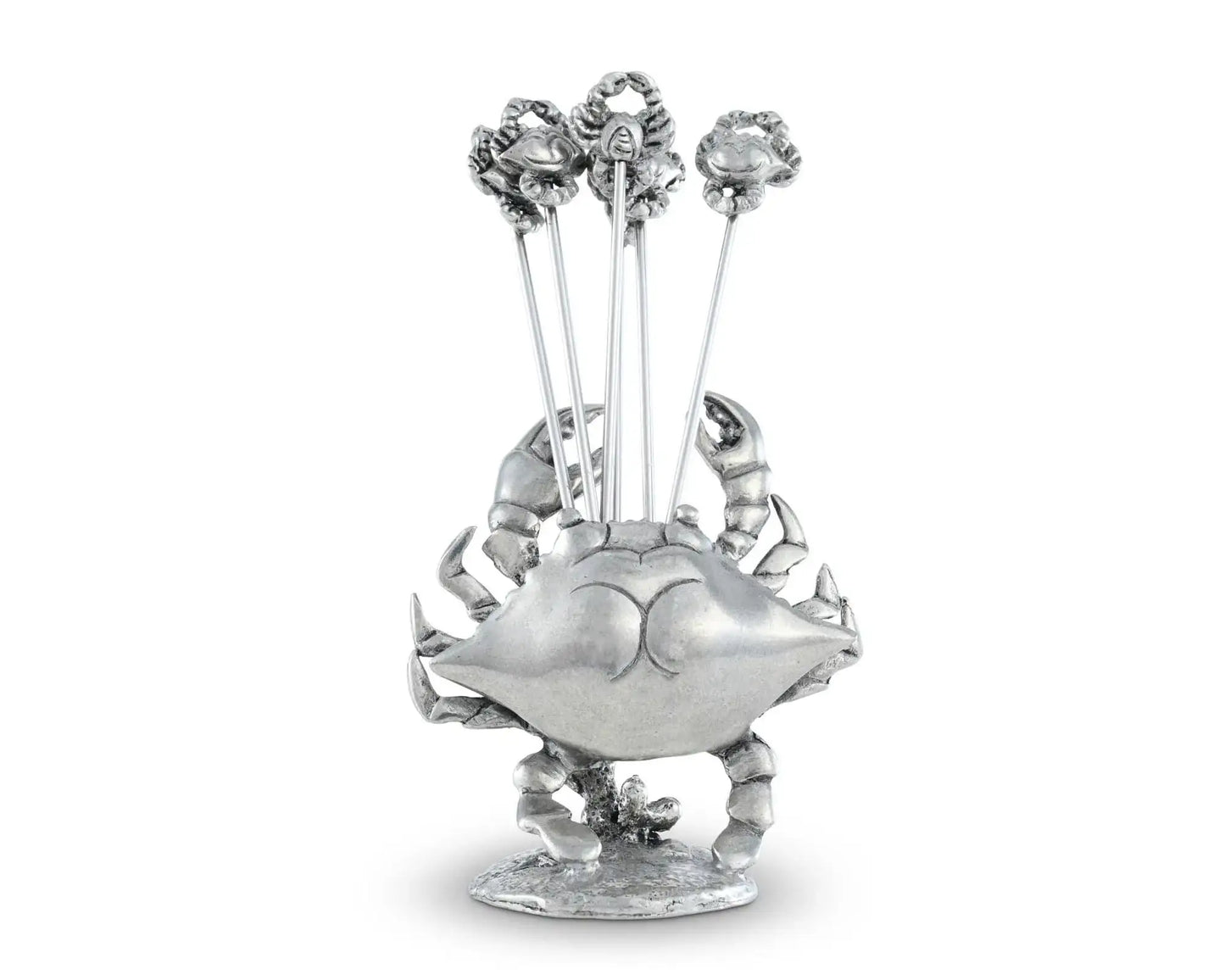 Pewter Blue Crab Cheese Pick Set