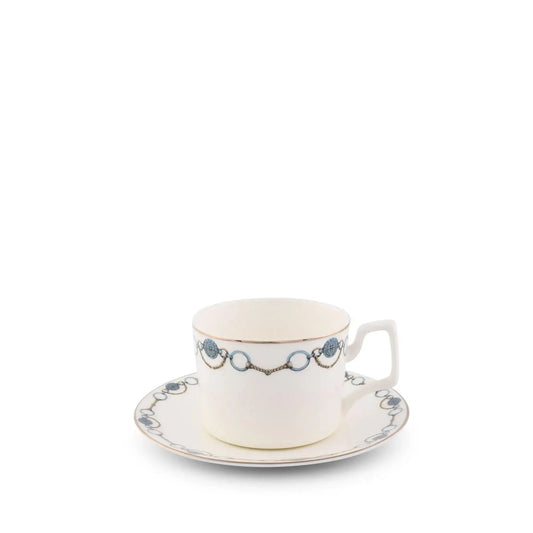 Amarillo Concho Pattern Bone China Cup and Saucer