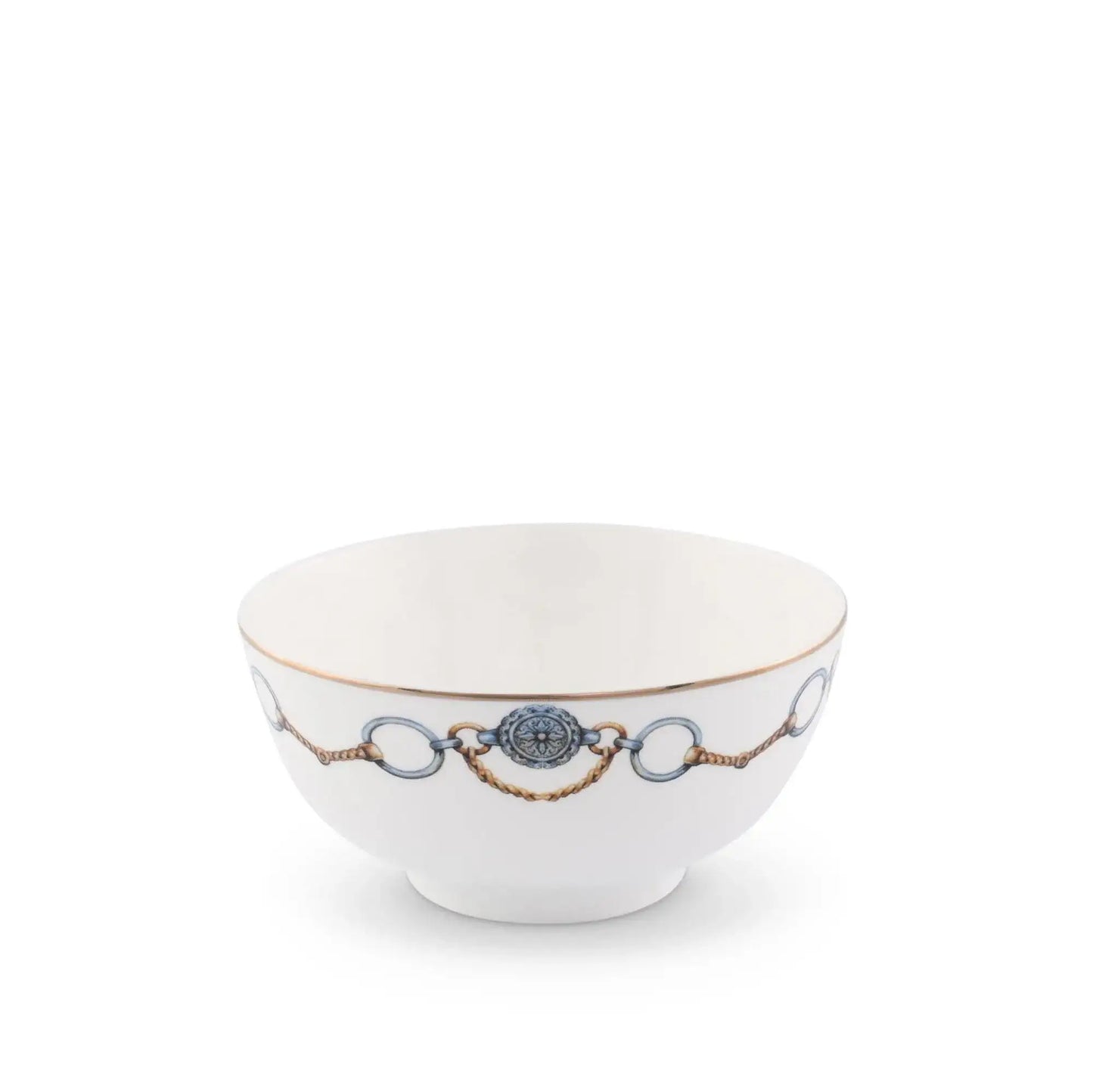 Amarillo Concho Pattern Bone China Round Cereal / Dip Bowl