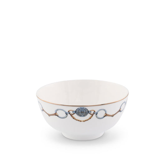 Amarillo Concho Pattern Bone China Round Cereal / Dip Bowl