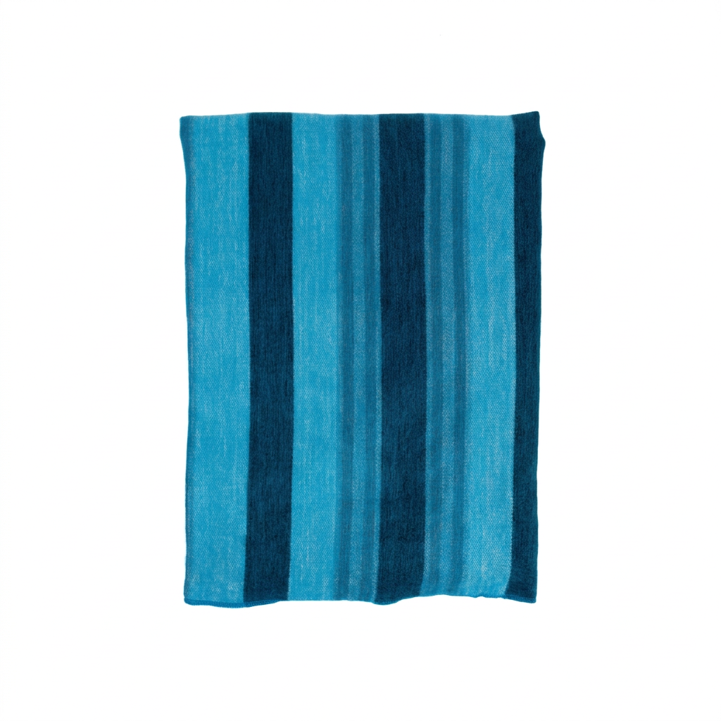 Handwoven Alpaca Throw Blanket | Lustrous Blue | Nawi Collection