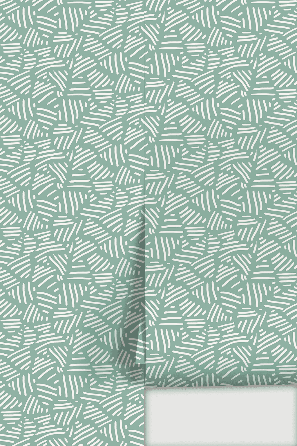 Simple Stripes Wallpaper, mint and white