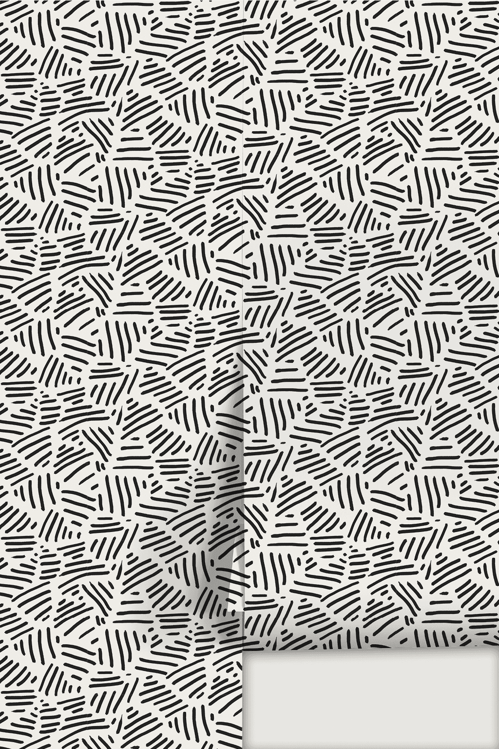 Simple Stripes Wallpaper, white and black