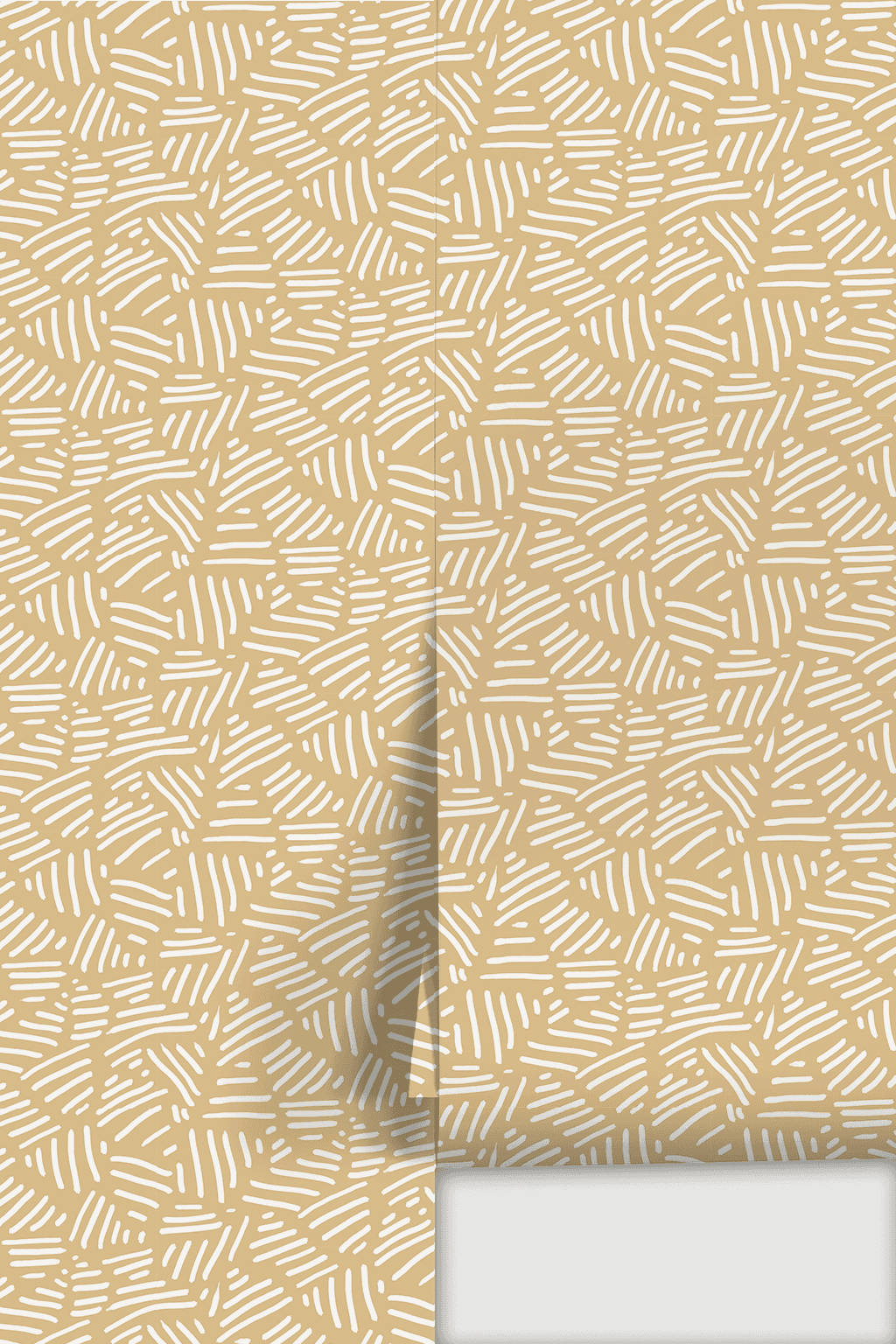 Simple Stripes Wallpaper, yellow and white
