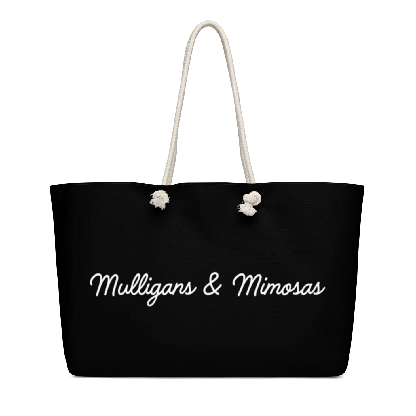 Mulligans & Mimosas Black Golf Tote Bag
