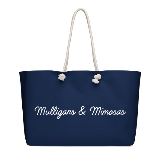 Mulligans & Mimosas Navy Golf Tote Bag