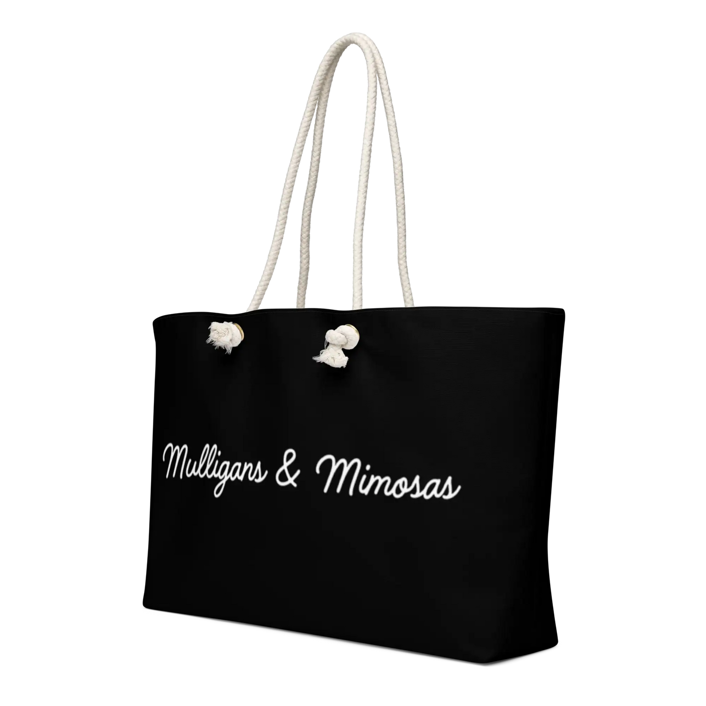 Mulligans & Mimosas Black Golf Tote Bag