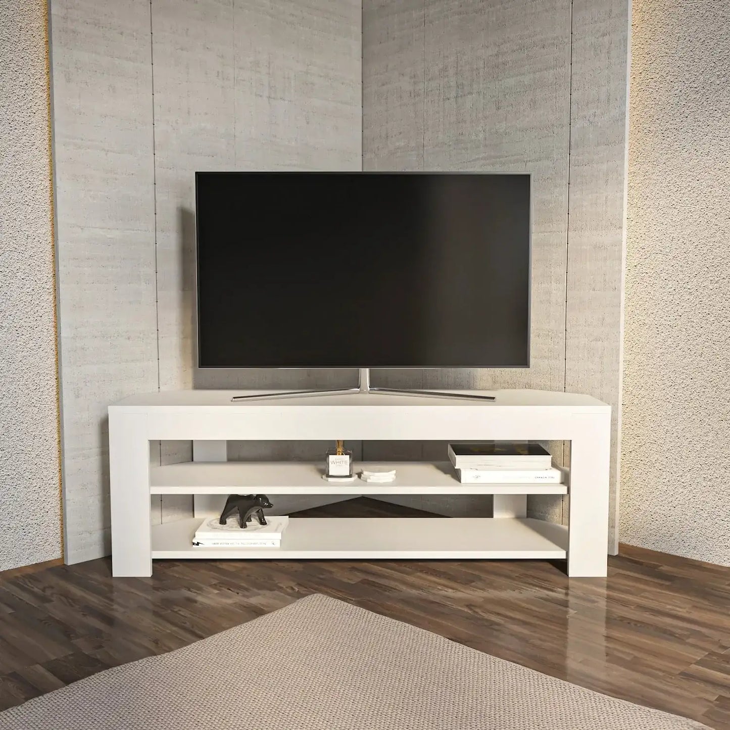 Rita 47" Modern Space-Saving Corner TV Stand