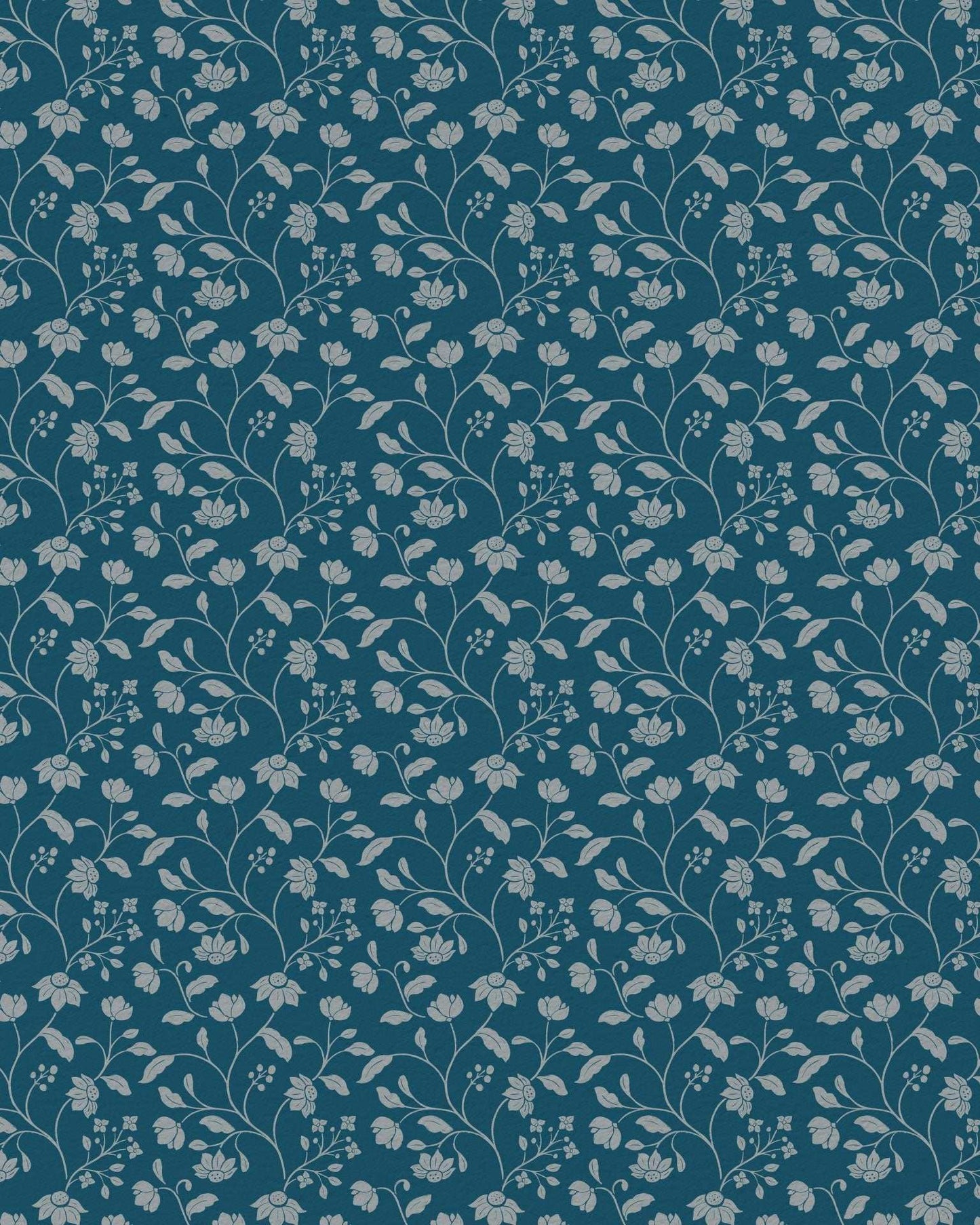 Wild Geranium Wallpaper in Bay Blue