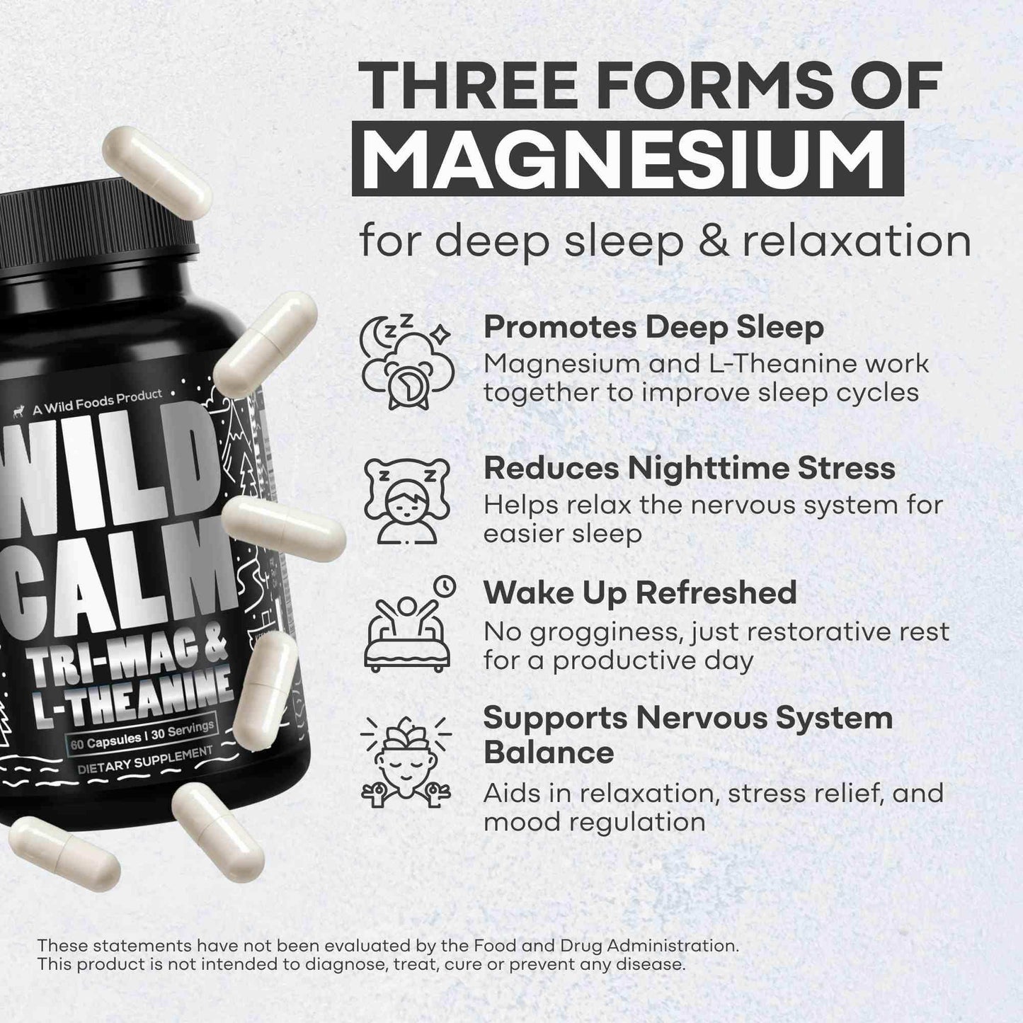 Wild Tri-Mag – Triple Magnesium Complex for Sleep w/L Theanine