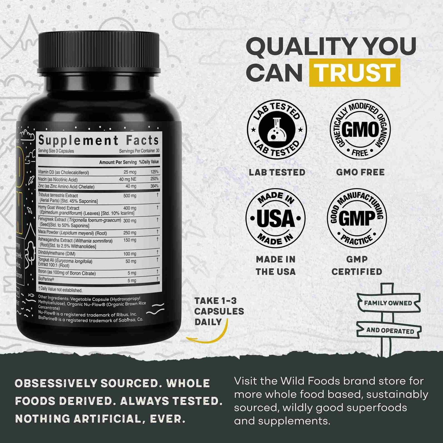 Wild Man Herbal Stack – Male Hormone Balance & Performance