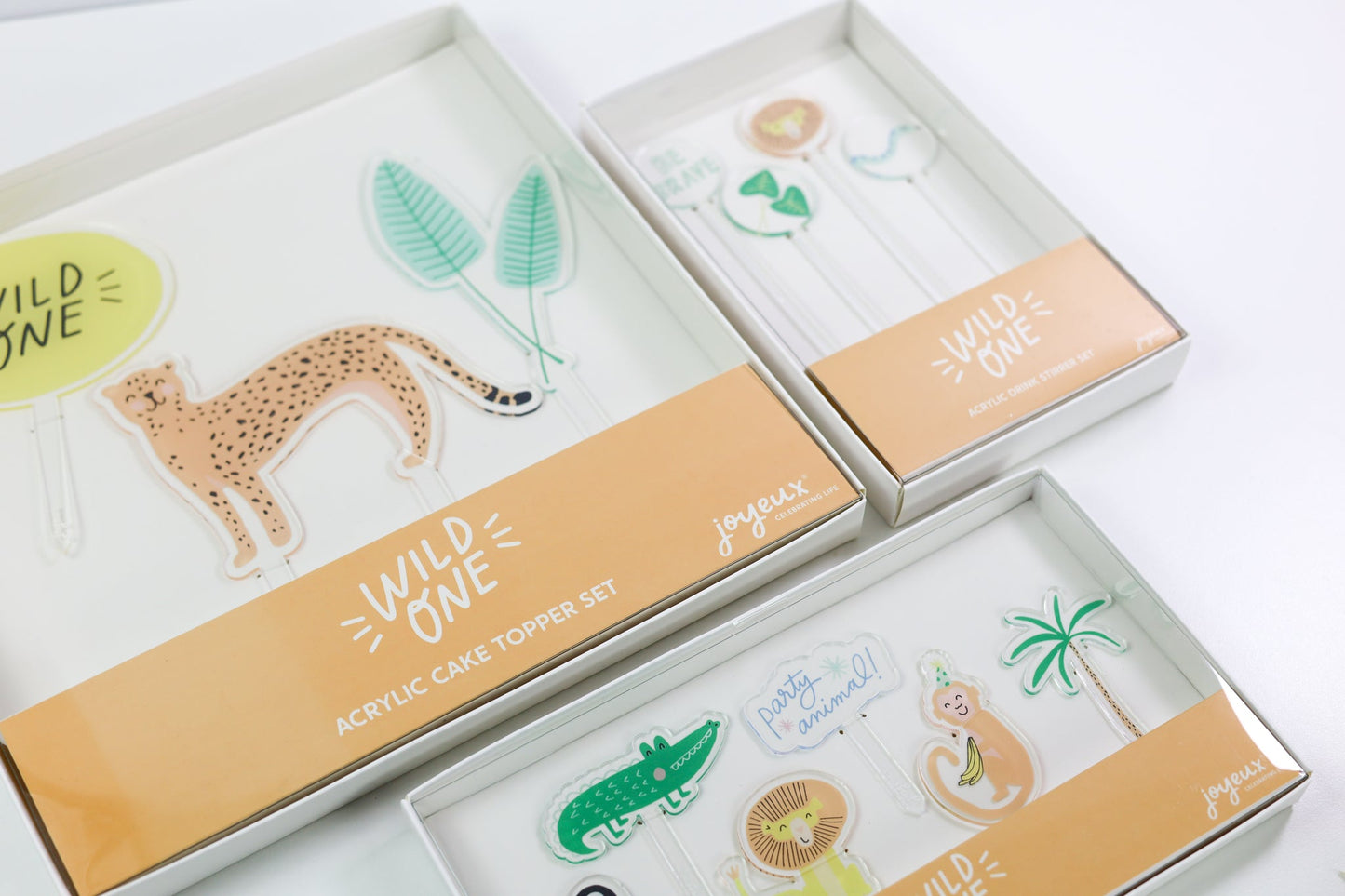 Wild One Acrylic Cake Topper Set