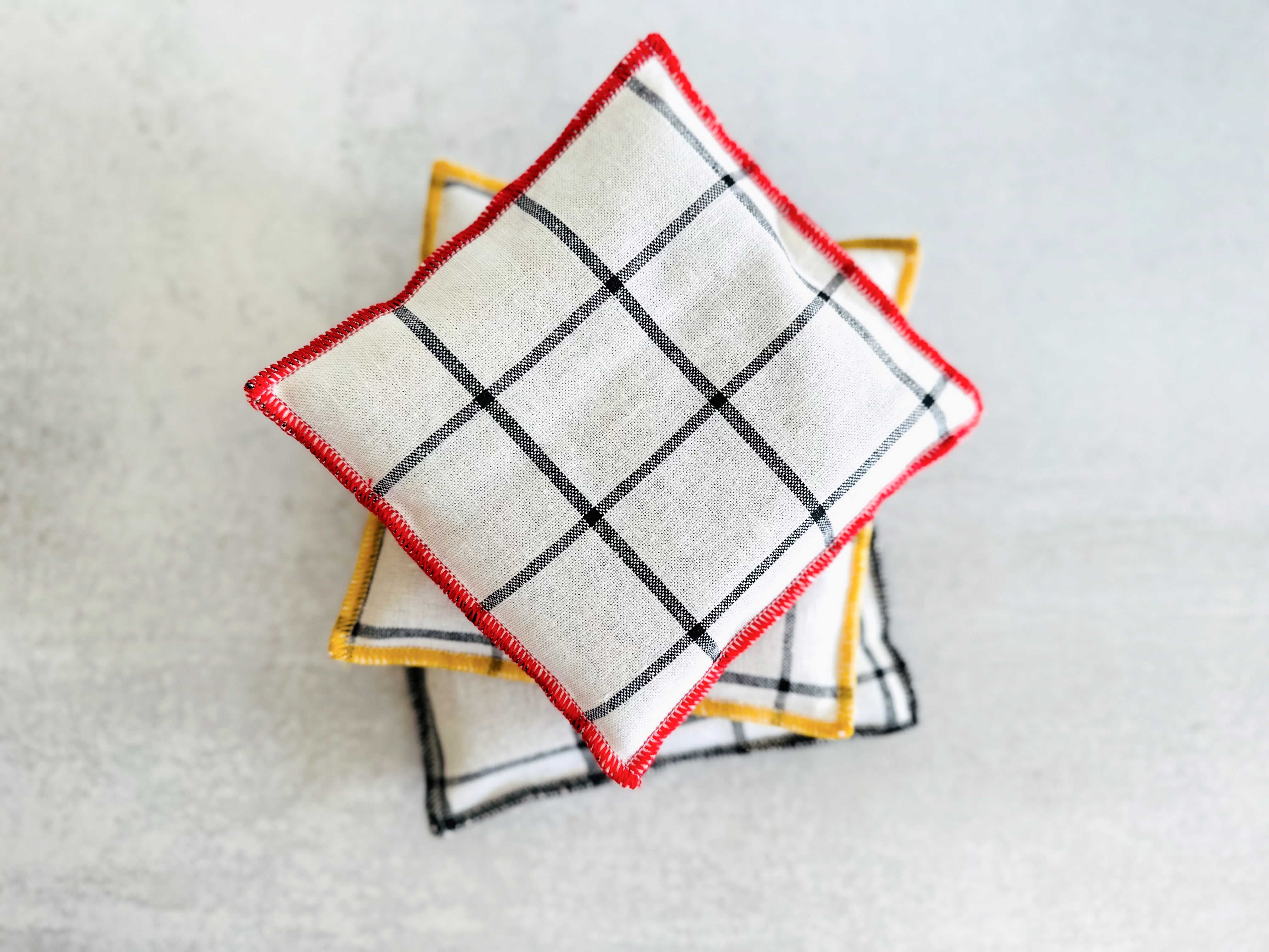 Dot and Army Windowpane Linen Lavender Sachets - Thumbnail 2