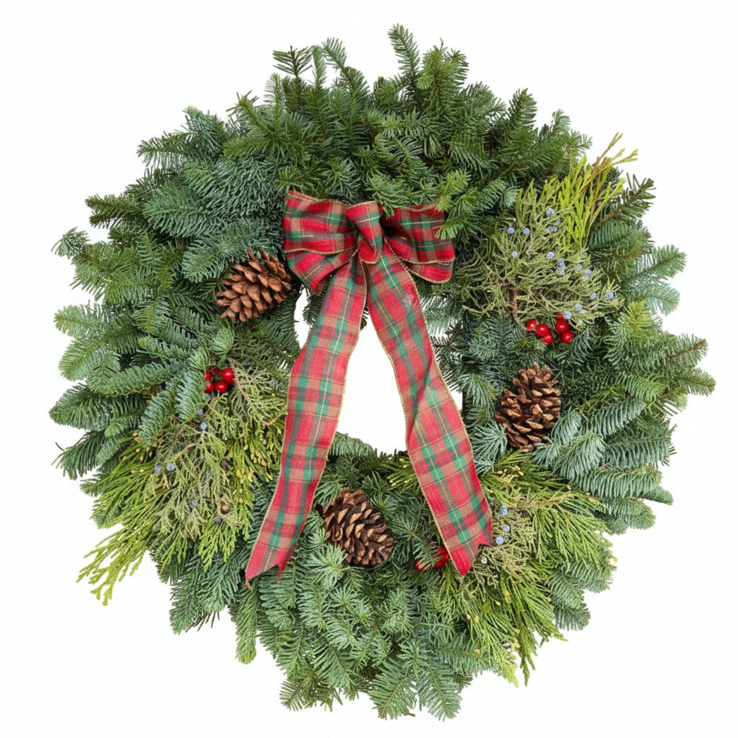Mixed Greens Holiday Wreath