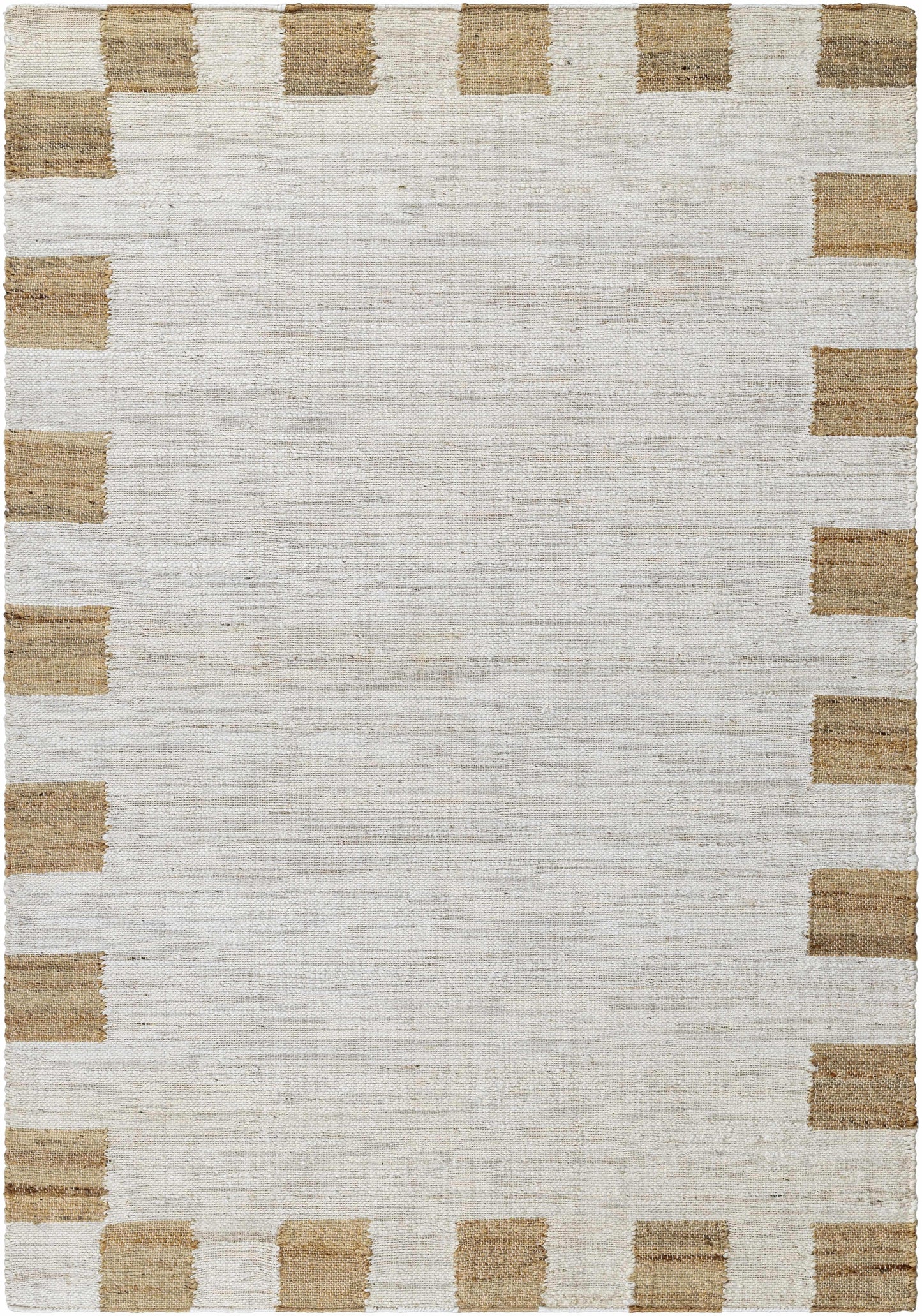Yuval Dotted Bordered Jute Carpet - Clearance