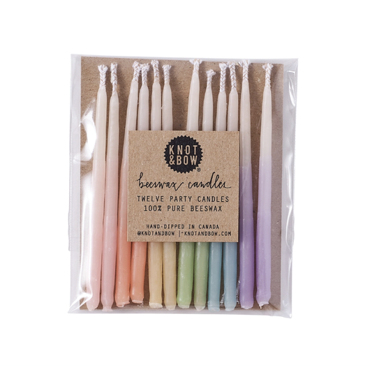 SALE - Assorted Ombre Beeswax Birthday Candles