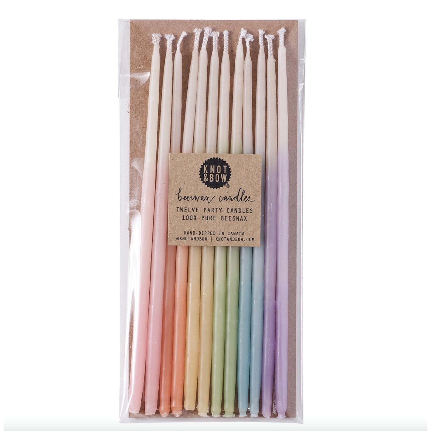 SALE - Ombre Assorted Tall Beeswax Birthday Candles