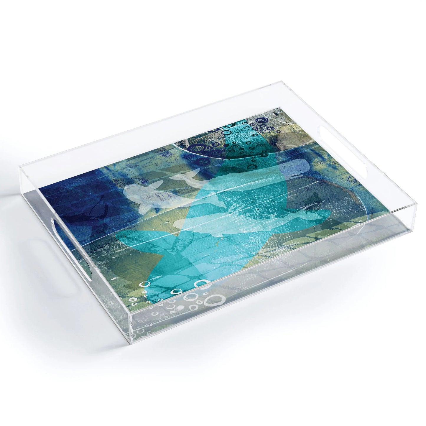 Ocean Dream Acrylic Tray - Medium w/Handles