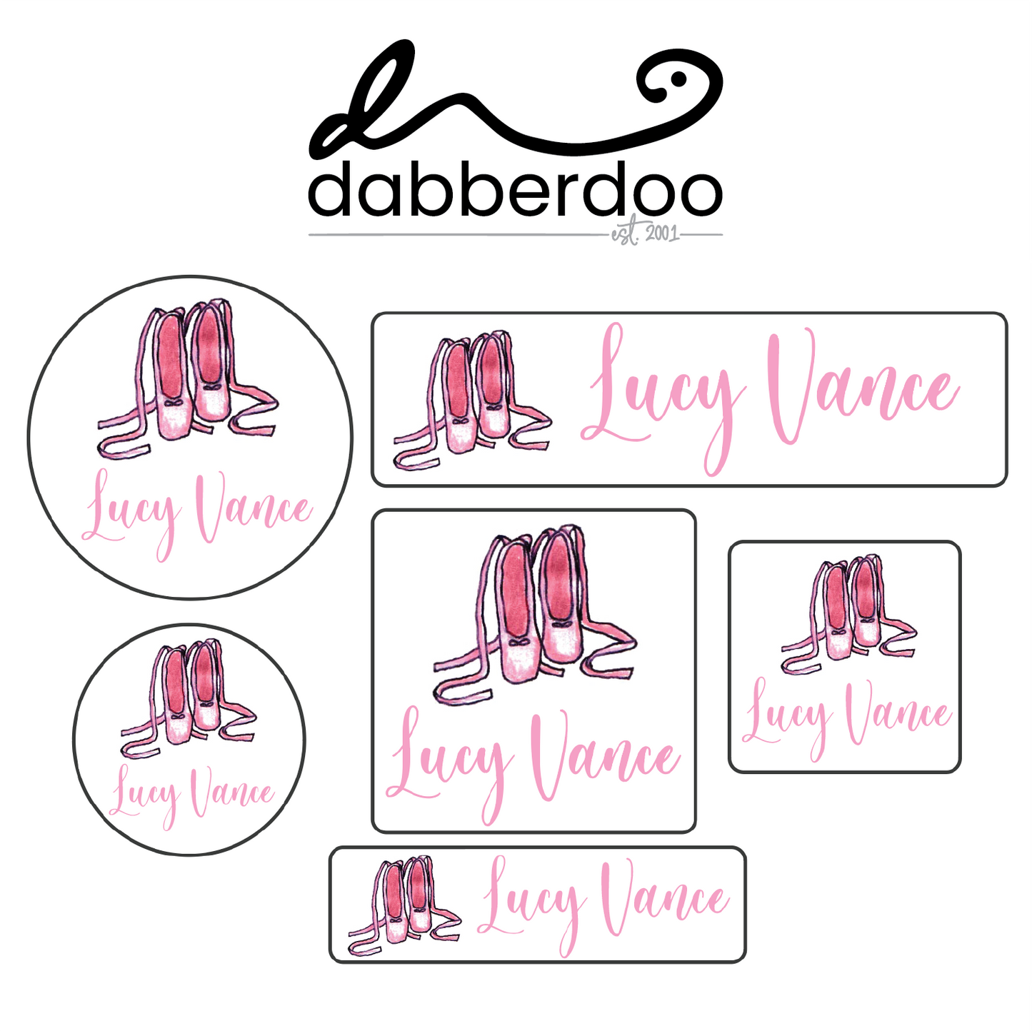 Pink Ballet ID Labels