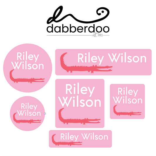 Pink Gator ID Labels