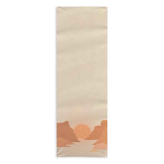 Valley Sunset Coral Yoga Towel